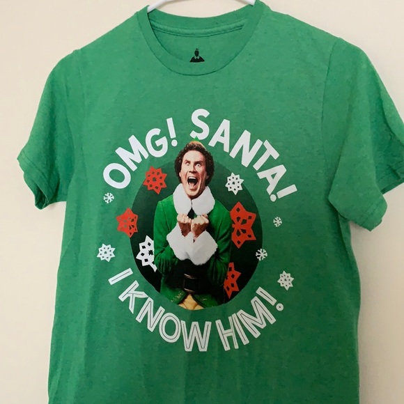 Elf Movie Will Ferrell Omg Santa I know him shirt Size Small - Picture 1 of 4